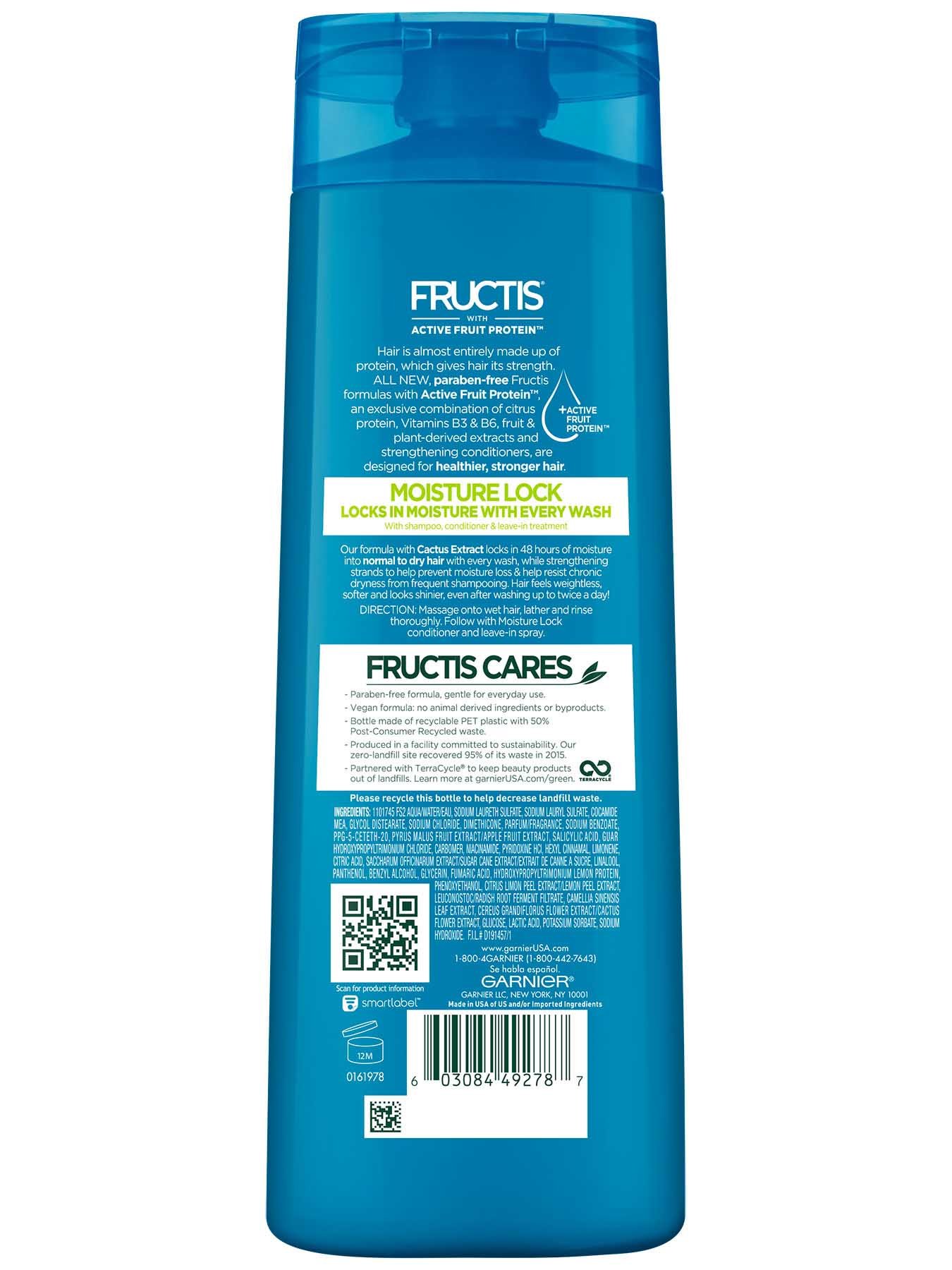 Back view of Moisture Lock Shampoo.